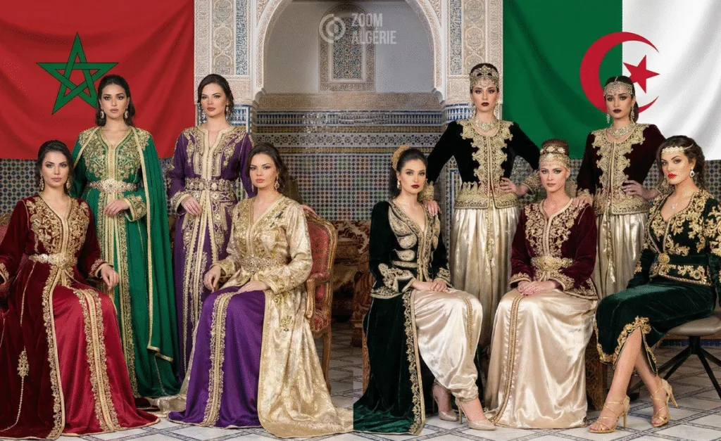 femmes algériennes et marocainnes avec des tenues de Caftan Algérien et Caftan Marocain