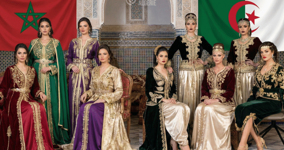 femmes algériennes et marocainnes avec des tenues de Caftan Algérien et Caftan Marocain
