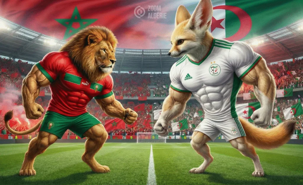 fennecs algériens Vs les lions de l'atlas marocains rivalité algérie maroc
