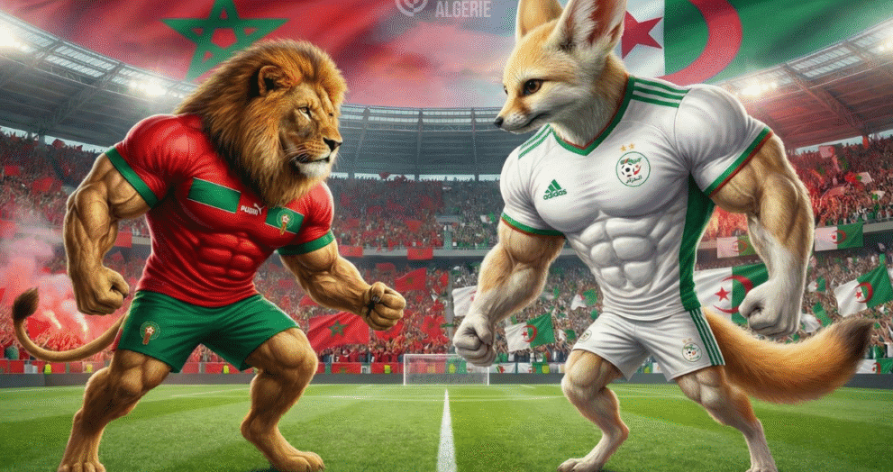 fennecs algériens Vs les lions de l'atlas marocains rivalité algérie maroc