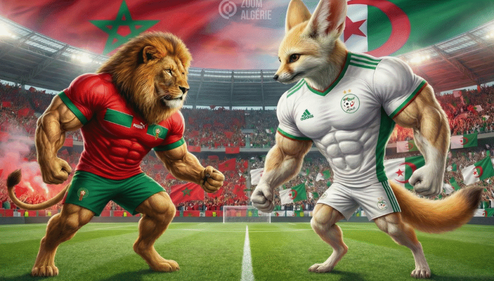 fennecs algériens Vs les lions de l'atlas marocains rivalité algérie maroc